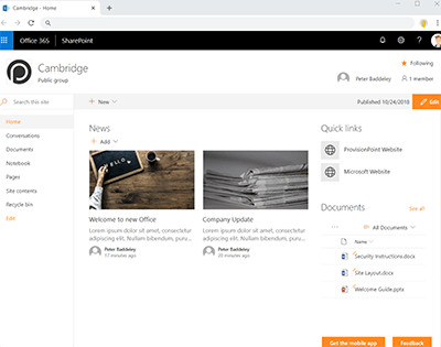 Provisioning Office 365 Groups Provisioning Office 365 Groups