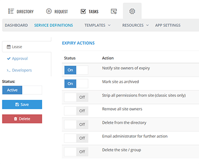 Expiry Actions for Leases Expiry Actions for Leases